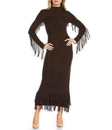 Bodycon Tiered  Maxi Sweater Dress