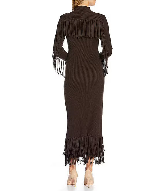 Bodycon Tiered  Maxi Sweater Dress