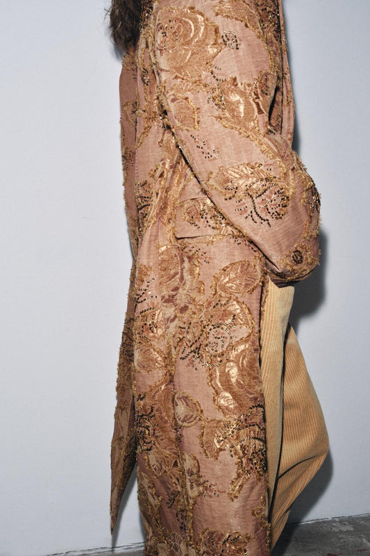 Floral Embroidered Coat