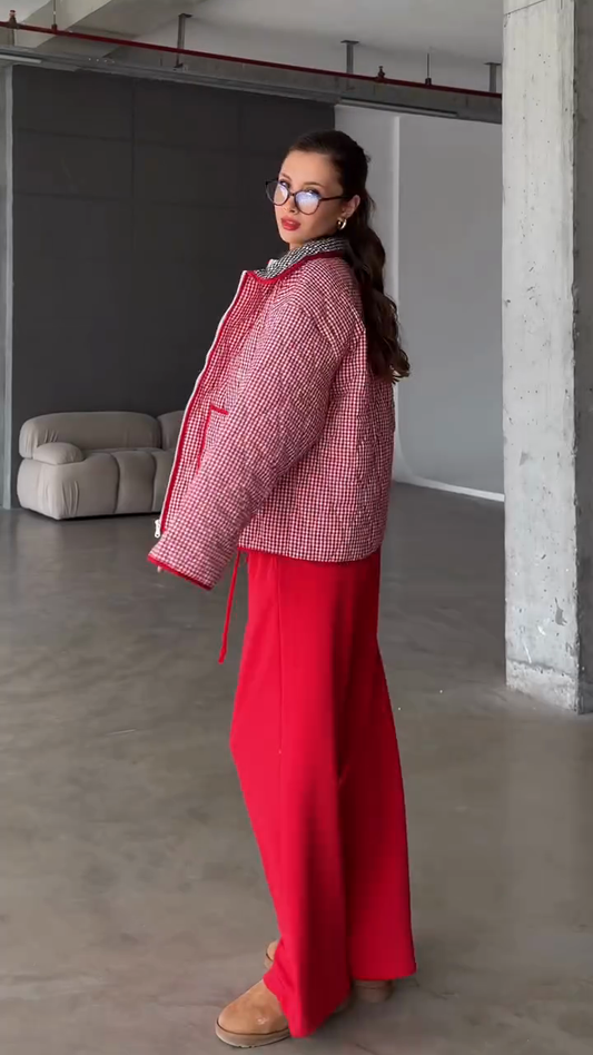 Check cotton jacket