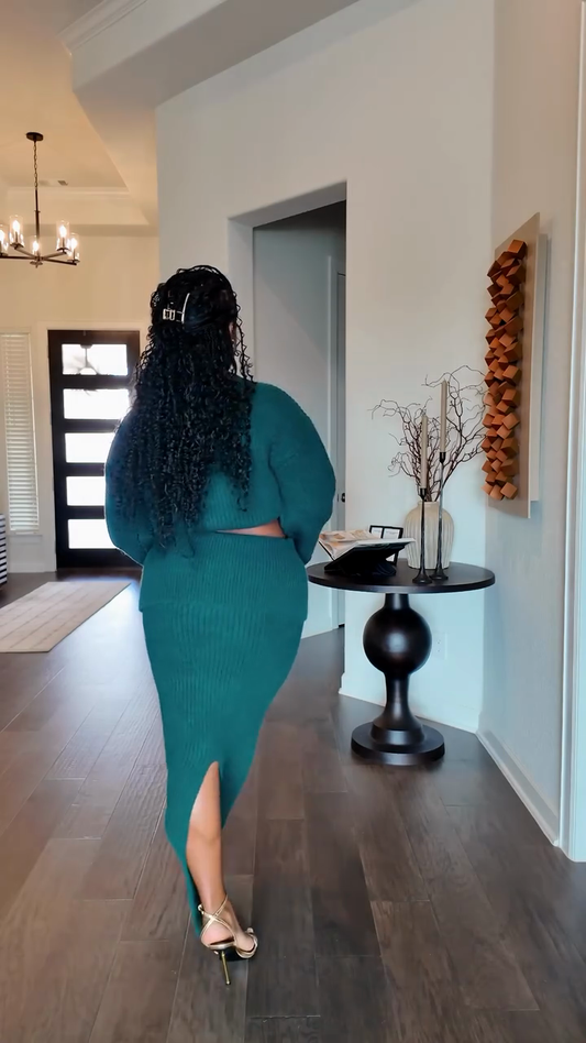 Knit Turtleneck Two-Piece Set