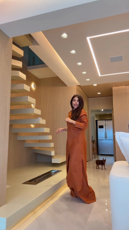 Long Shirt Wide   Leg Pants Set