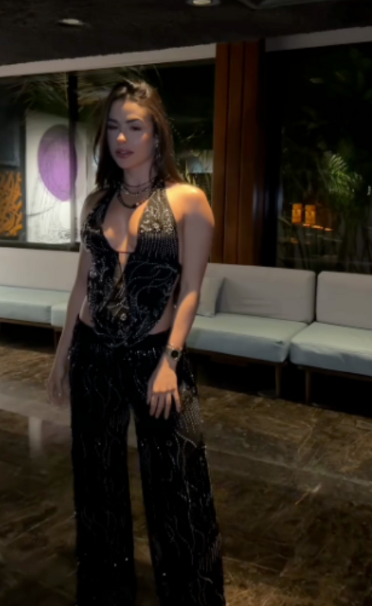 Black sequin suit