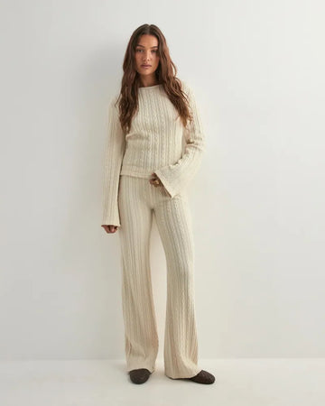 Cable-Knit Two-Piece Set