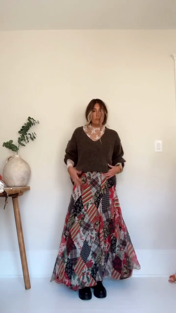 Patchwork Long Dress Set