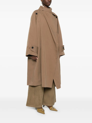 Oversized Asymmetric Drape Trench Coat