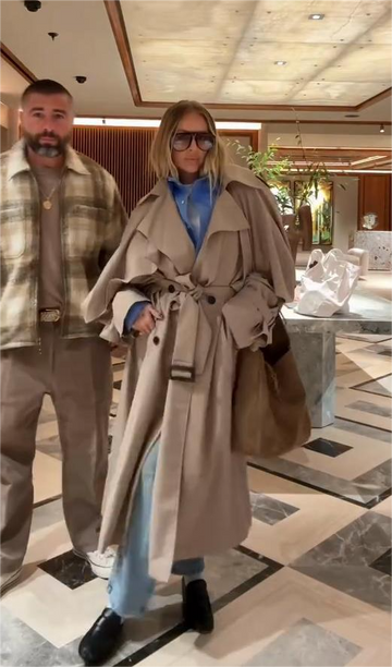 Beige trench coat