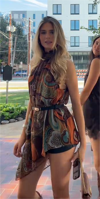 Asymmetrical print mini dress
