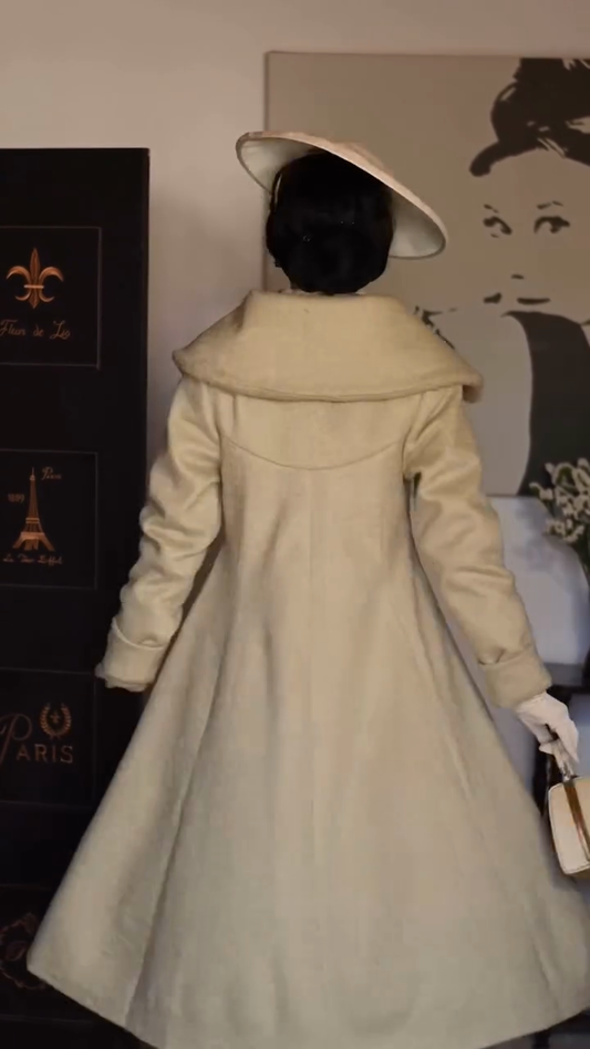 Beige vintage wool coat