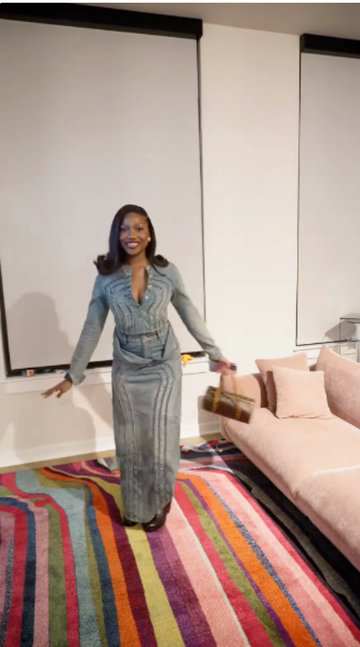 Light-washed denim suit