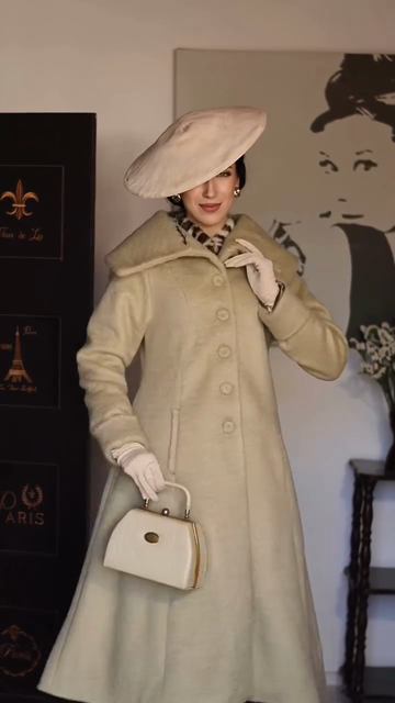 Beige vintage wool coat
