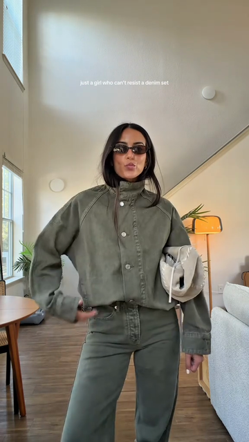 Olive Green Denim Set