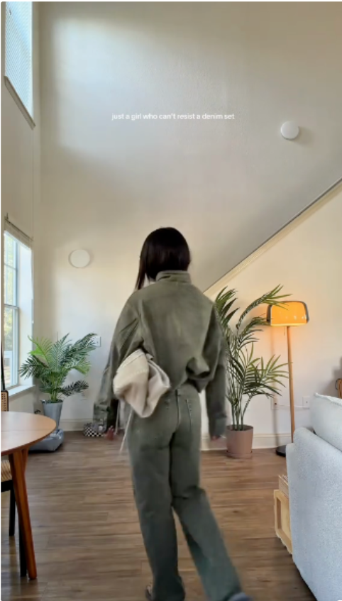 Olive Green Denim Set