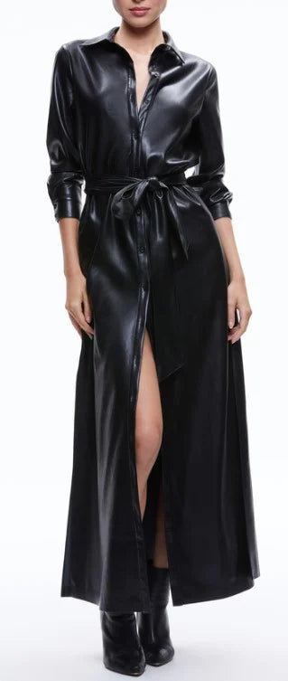 Bestselling genuine leather trench coat