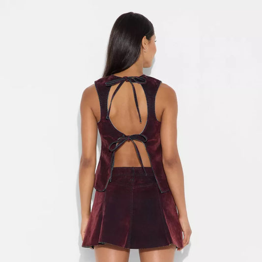 Sleeveless Top Mini Skirt Set
