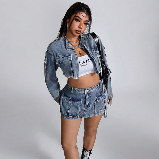 Everyday Wear Simple Denim Set