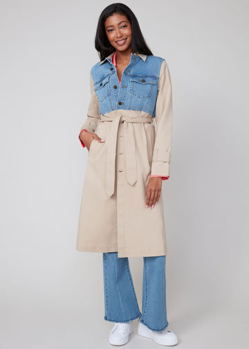 Belted trench coat