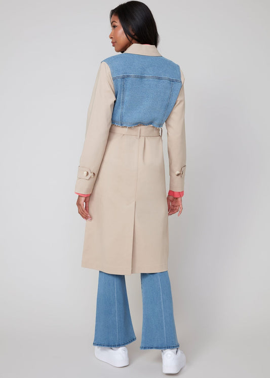 Belted trench coat