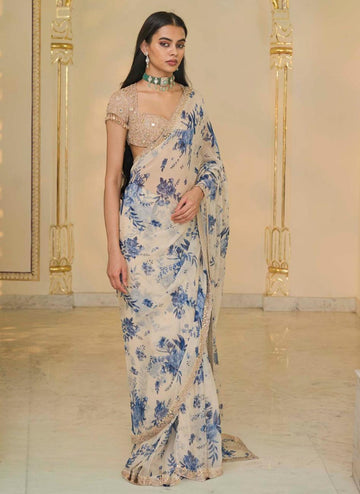 Embroidered Classic Organza Sari Set