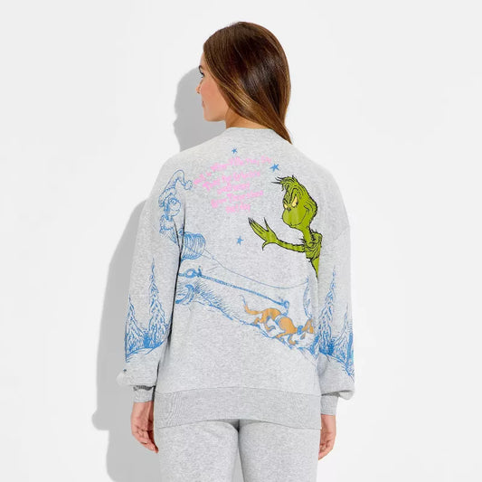 Grinch Pattern Fleece Suit