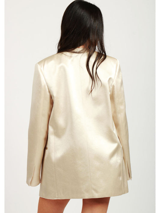 Champagne satin two-piece set