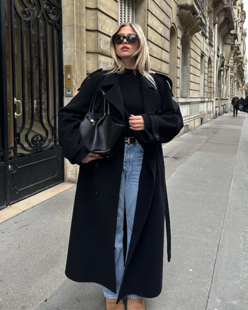 Oversized Double-Breasted Trench Coat