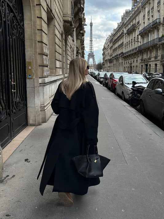 Oversized Double-Breasted Trench Coat