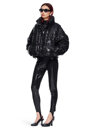 Black Disco Puffer Jacket