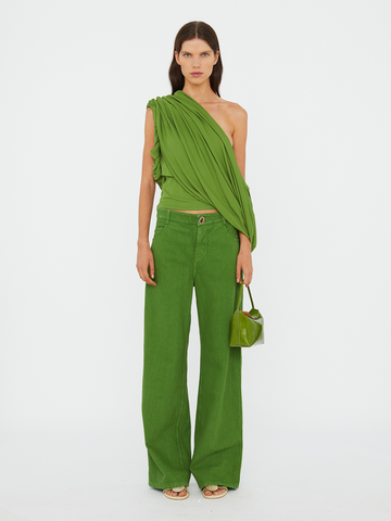 Asymmetric Drape Sleeveless Top