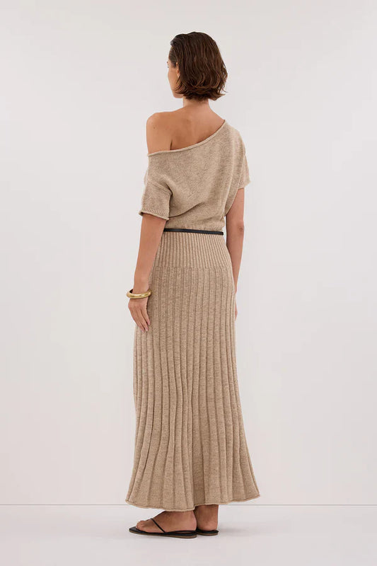 Knit Off-the-Shoulder Midi Set