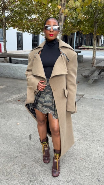 Camel wool coat