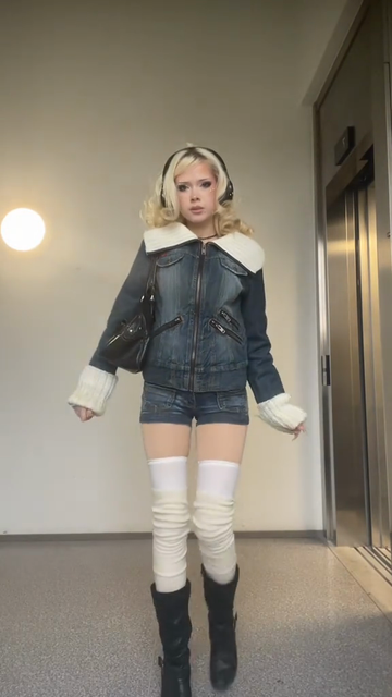Knit Accents Denim  Set