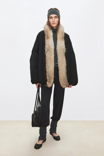 Fur Collar & Czech White Goose Down Coat