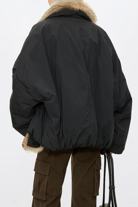 Fur Collar & Czech White Goose Down Coat