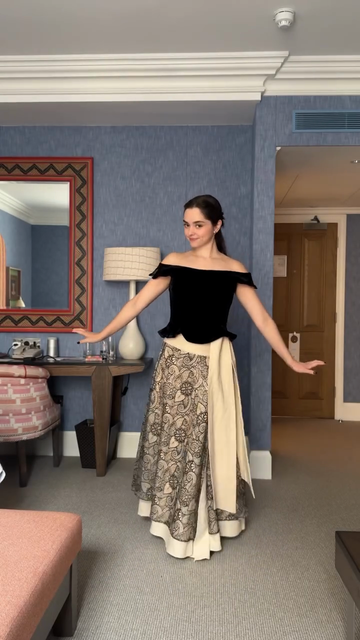 Velvet off-shoulder maxi dress set